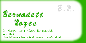 bernadett mozes business card